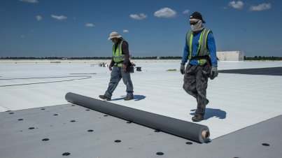 Aplikasi Waterproofing Membrane PVC