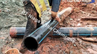 Dokumentasi Project PT Niaga Artha Chemcons - Pengaplikasian Pipa HDPE