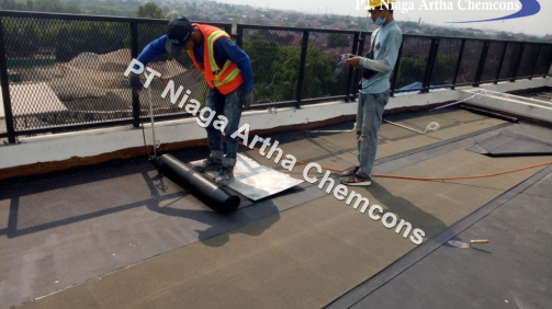 Dokumentasi Project PT Niaga Artha Chemcons - Waterproofing Membrane Bakar