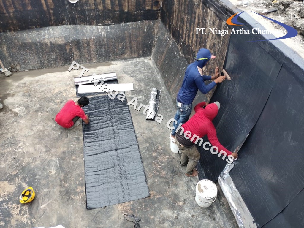 Dokumentasi Project PT Niaga Artha Chemcons - Waterproofing Membrane Tempel