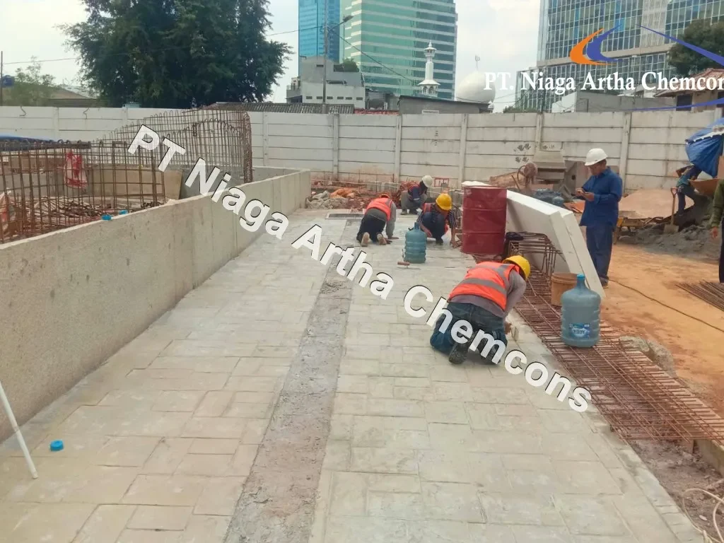 Proyek Stamped Concrete PT Niaga Artha Chemcons di BRANZ Mega Kuningan
