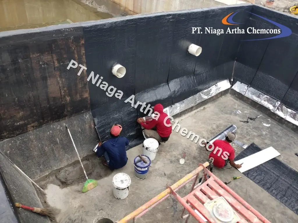 Dokumentasi Project PT Niaga Artha Chemcons - Waterproofing Membrane Tempel