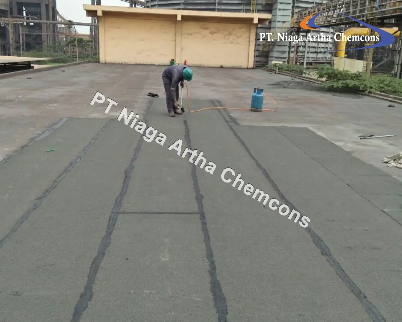 Proyek Waterproofing Membrane Bakar PT Niaga Artha Chemcons