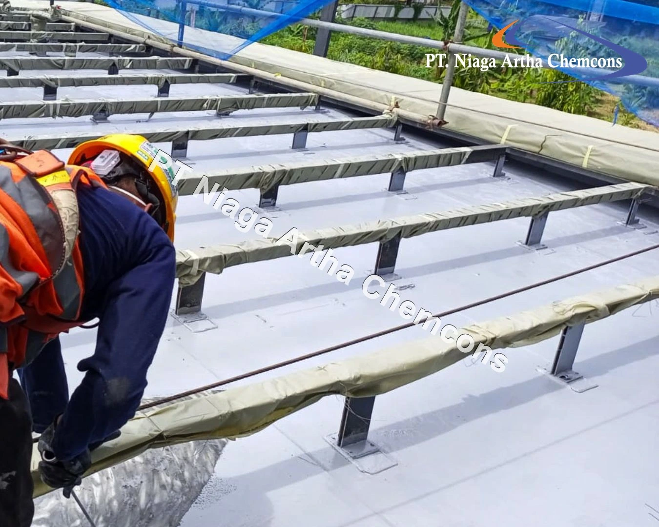 Proyek Polyurea Coating PT Niaga Artha Chemcons di Gedung Perwakilan Diplomatik