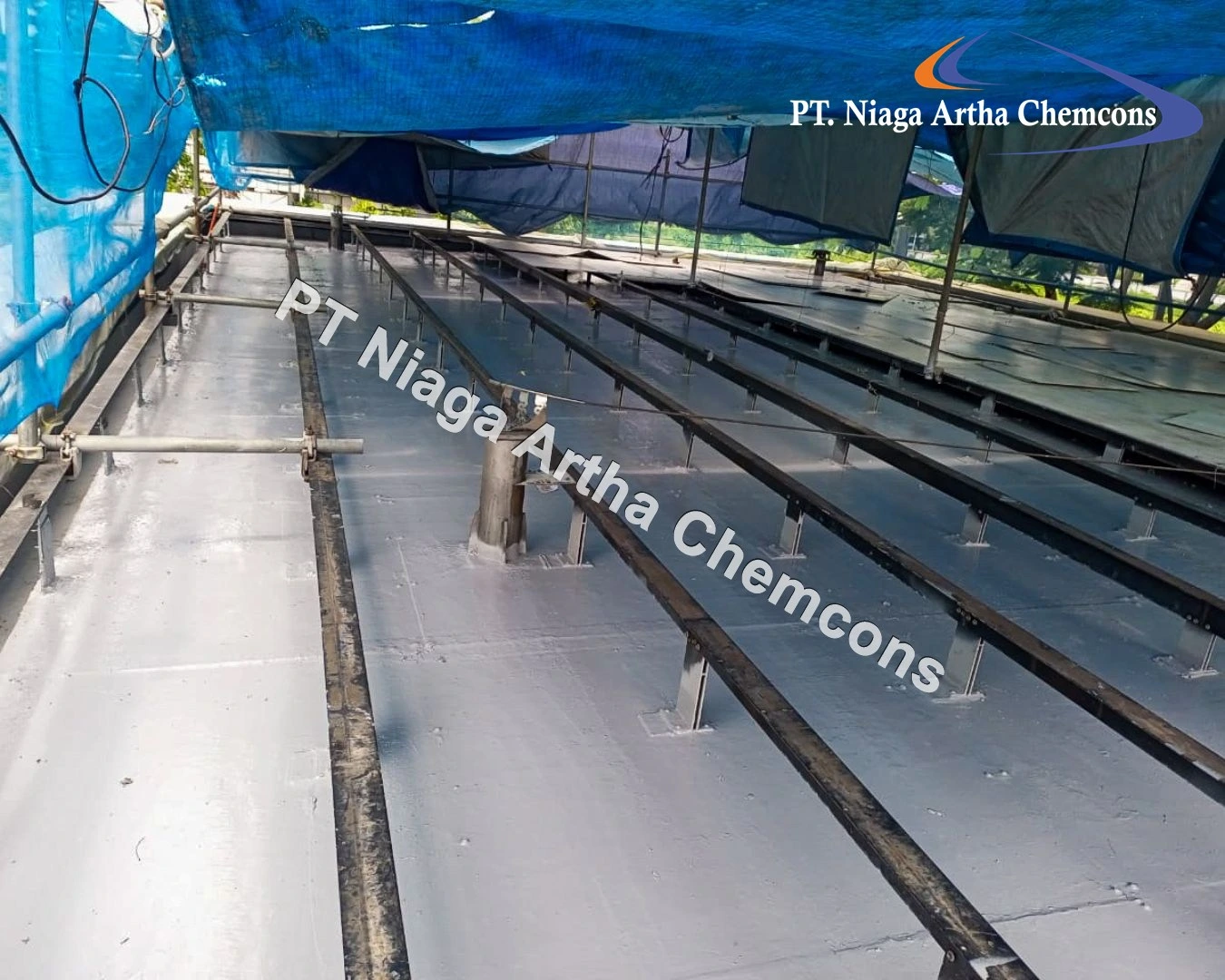 Proyek Polyurea Coating PT Niaga Artha Chemcons di Gedung Perwakilan Diplomatik