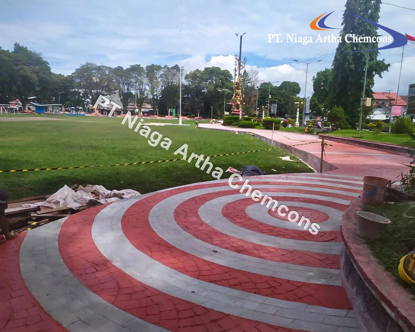 Proyek Stamped Concrete PT Niaga Artha Chemcons