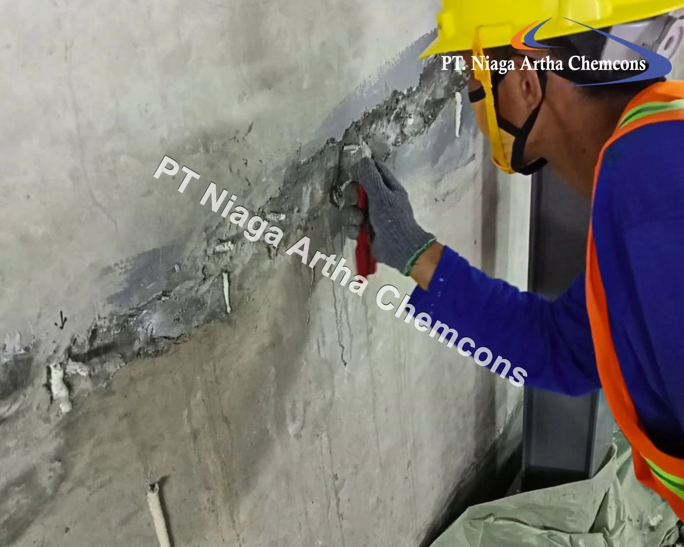 Proyek Injeksi Polyurethane PT Niaga Artha Chemcons 