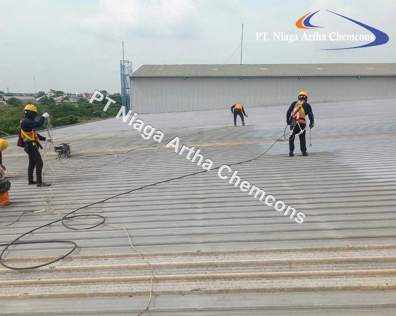 Proyek Waterproofing Coating PT Niaga Artha Chemcons di Perusahaan Manufaktur Plastik