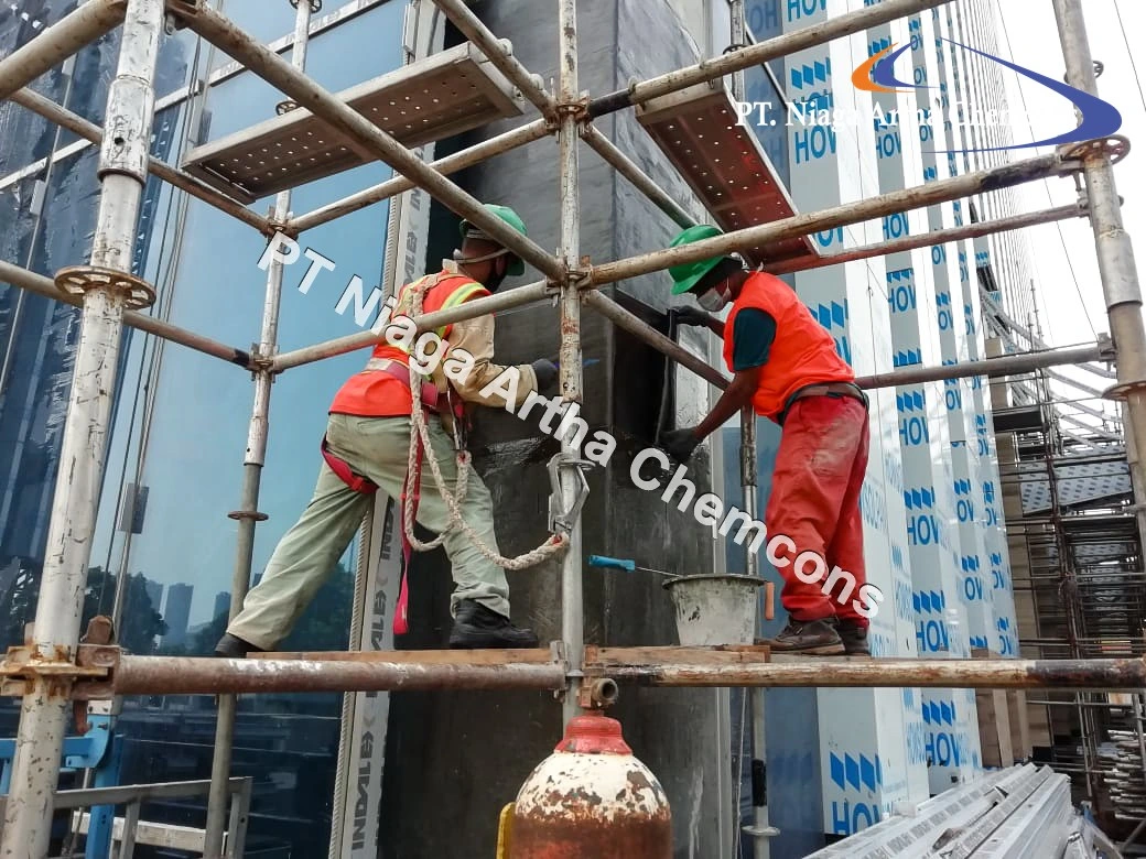 Proyek Jasa Perkuatan Struktur Beton PT Niaga Artha Chemcons di Menara Bank milik Pemerintah