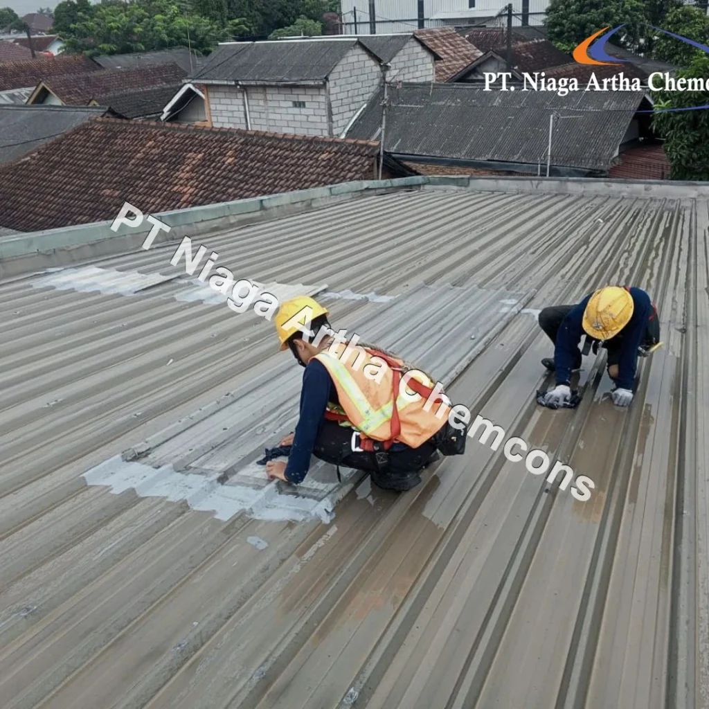 Proyek Waterproofing Coating PT Niaga Artha Chemcons di Pabrik Manufaktur Kemasan Plastik