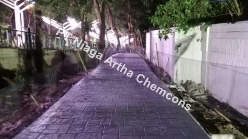 Concrete Stamp Lantai Beton Motif untuk Area Pedestrian