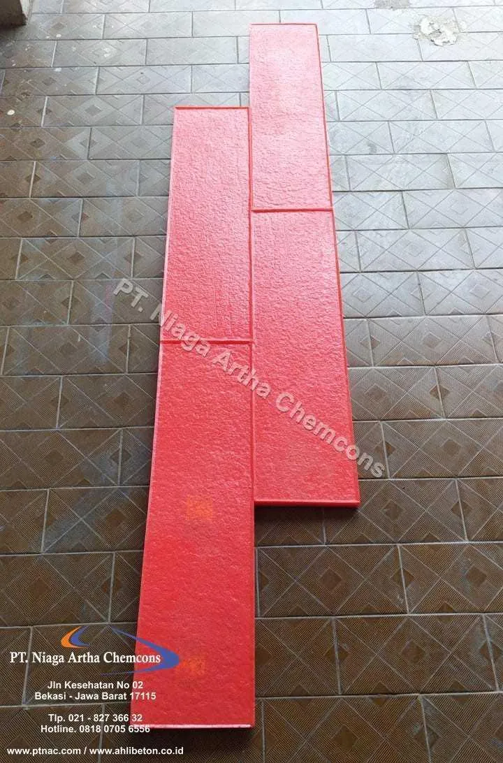 Motif stamped concrete pola papan kayu Wood Plank
